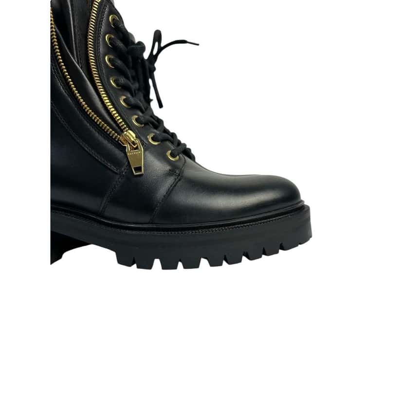 Balmain Army Ranger Zip Boots Black Leather Very good condition - Inside View