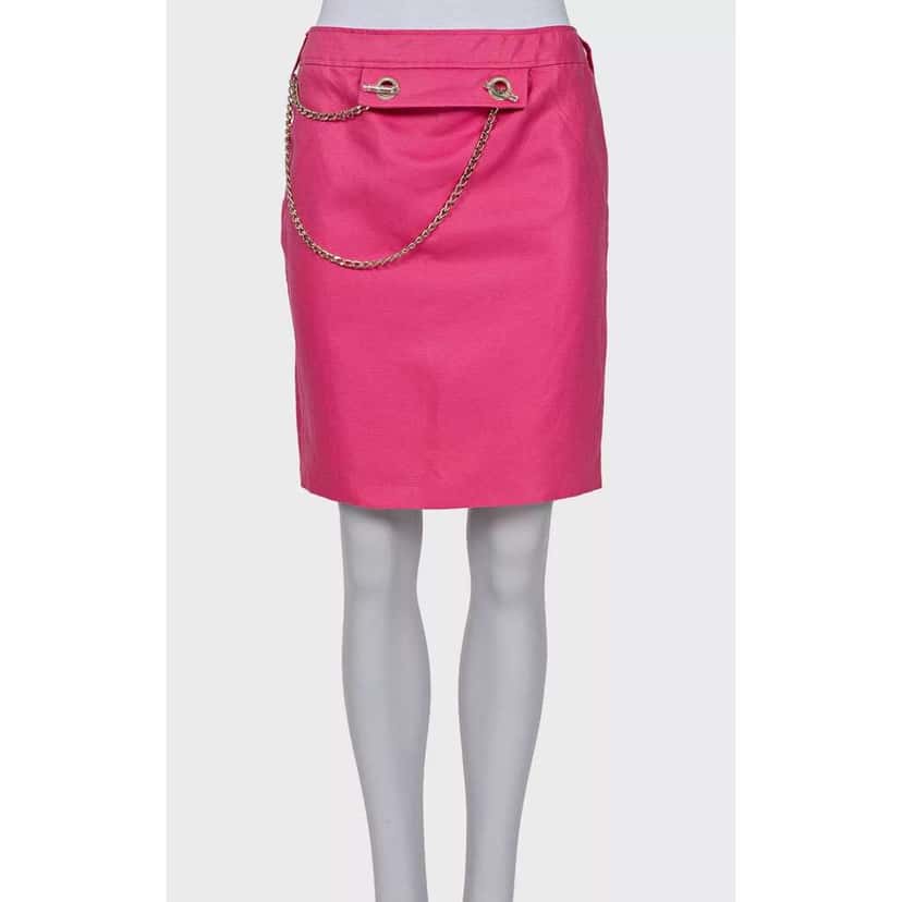 Versace Skirt Suit Pink Cotton Very good condition - Model View