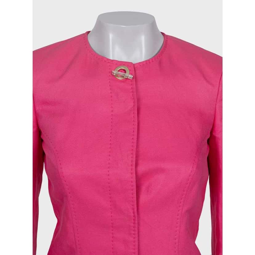 Versace Skirt Suit Pink Cotton Very good condition - Box View