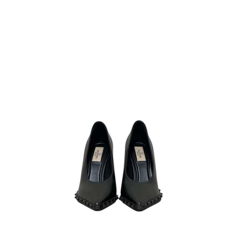 Valentino Garavani Rockstud 100 Heels Pumps Black Leather Very good condition - Inside View