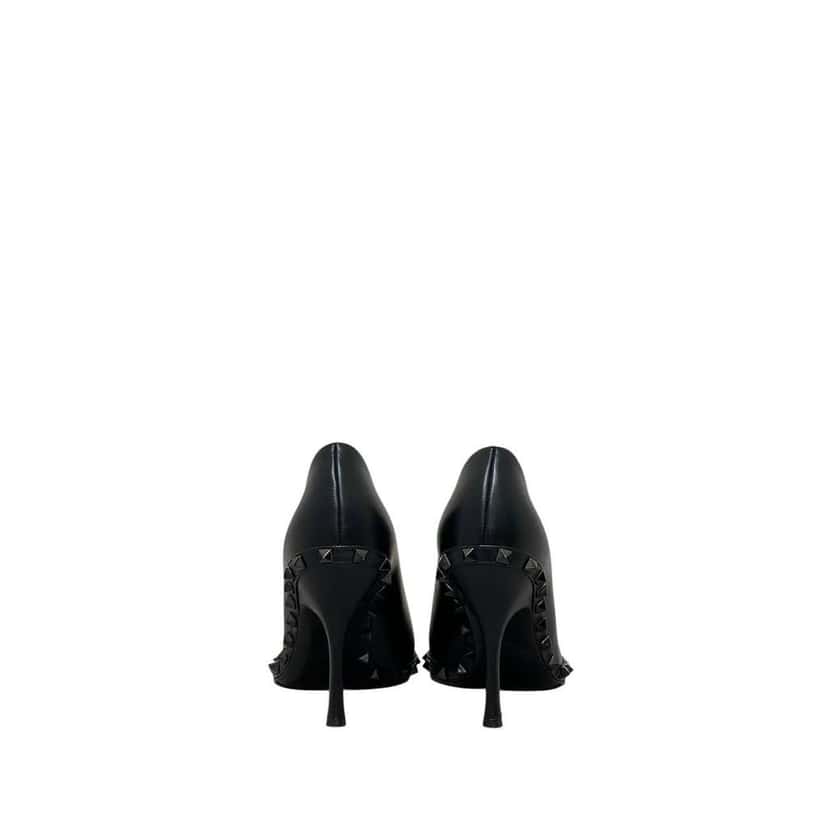 Valentino Garavani Rockstud 100 Heels Pumps Black Leather Very good condition - Model View