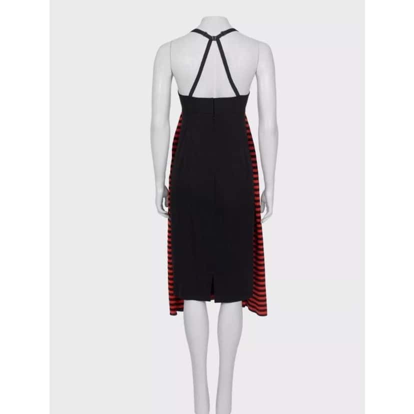 Jean Paul Gaultier Striped Dress Black Silk Very good condition - Inside View