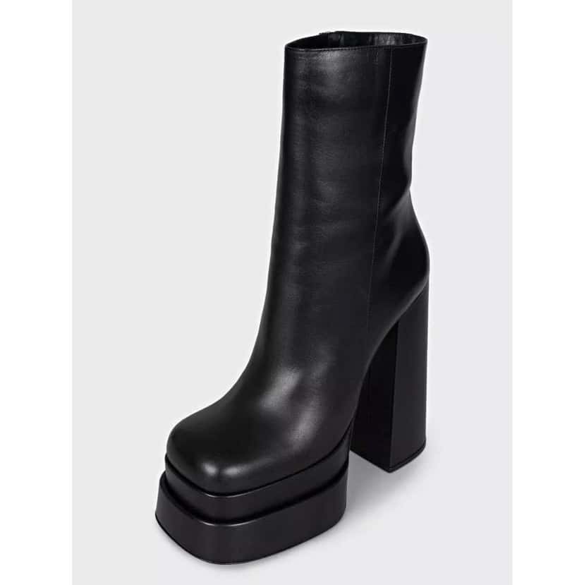 Versace Intrico Ankle Boots Black Leather Very good condition - Inside View