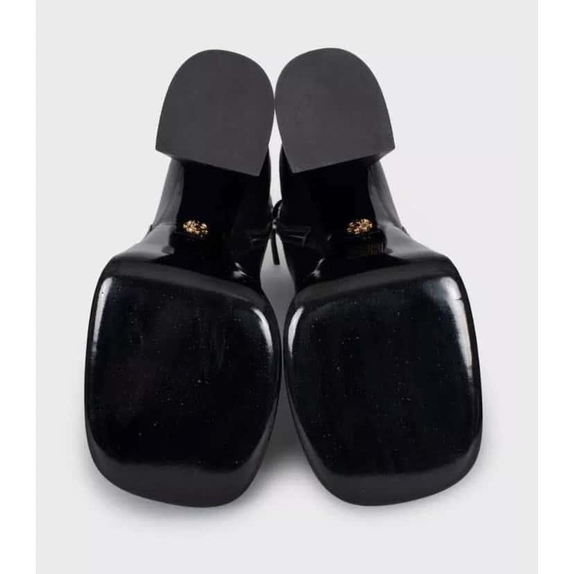 Versace Intrico Ankle Boots Black Leather Very good condition - Box View