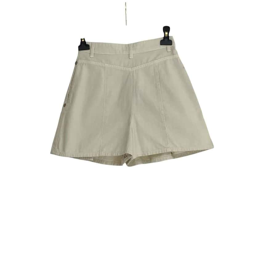 Chanel Shorts Beige Cotton Never worn, with tag - Back View