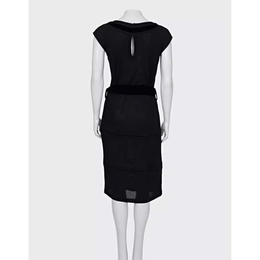 Saint Laurent Trim Dress Size Large Black Silk Very good condition - Inside View
