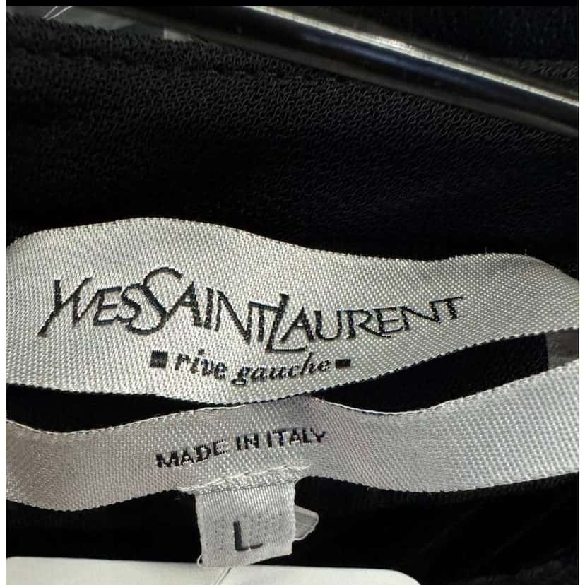 Saint Laurent Trim Dress Size Large Black Silk Very good condition - Model View