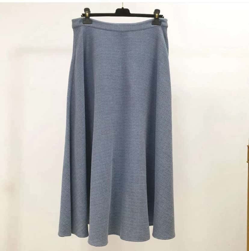 Chanel Two Pockets Flare Midi Skirt Black Cotton Very good condition - Inside View