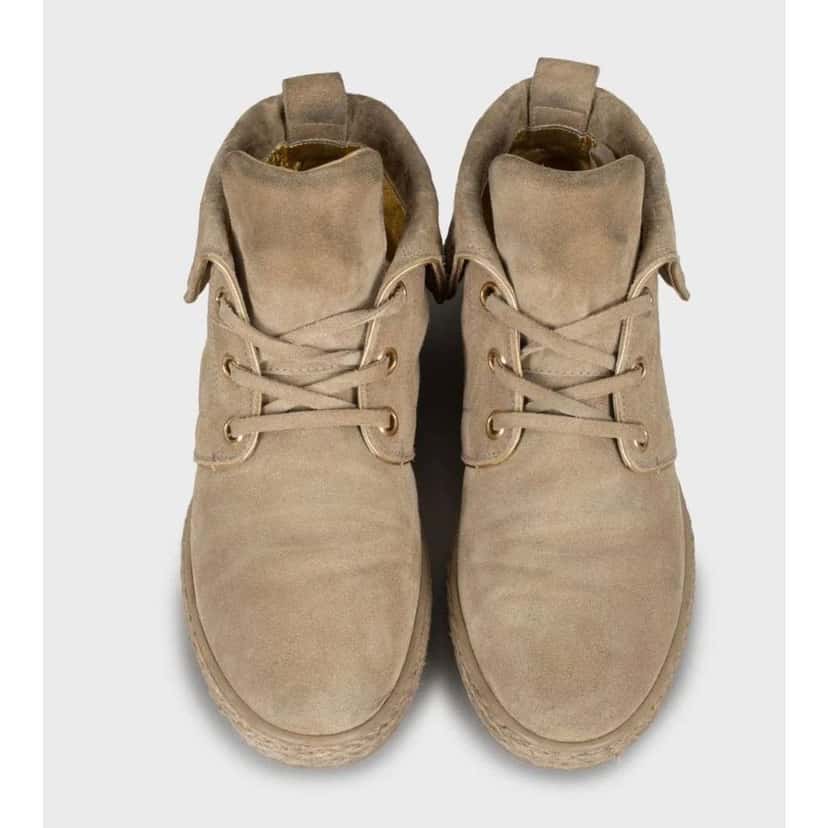 Louis Vuitton Empreinte Lace Up Booties Beige Leather Good condition - Back View