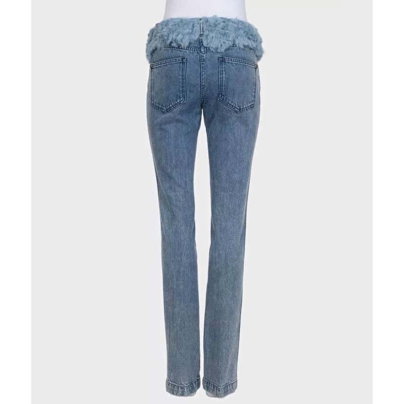 Chanel Light Straight Trim Jeans Blue Leather Very good condition - Inside View