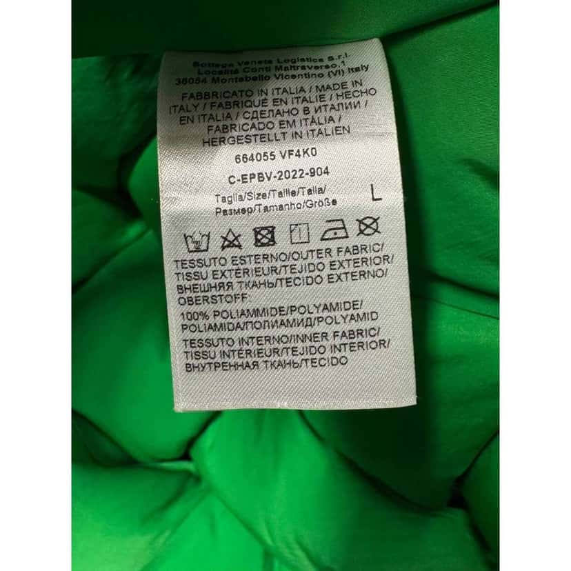 Bottega Veneta Padded Intrecciato Vest Green Cotton Good condition - Box View