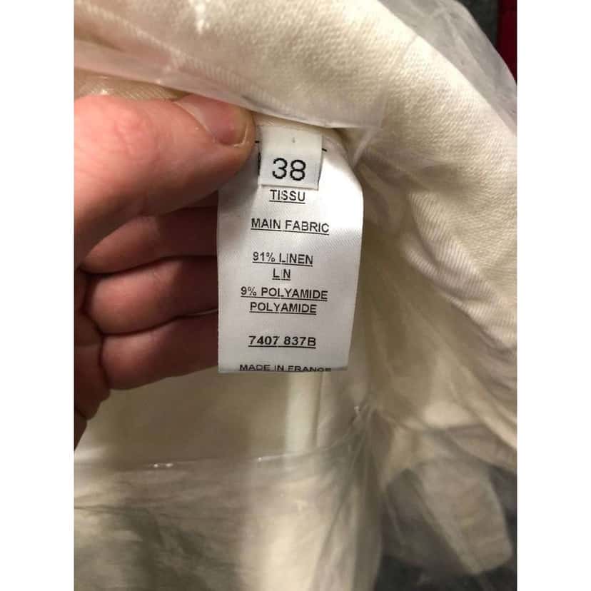 Balmain Trim Jacket White Linen Very good condition - Box View