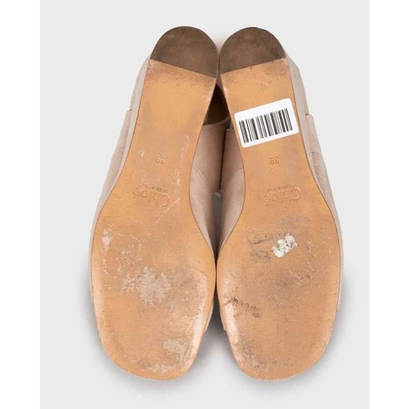 Chloé Chloe Lace Up Wedge Sandals Beige Leather Very good condition - Box View