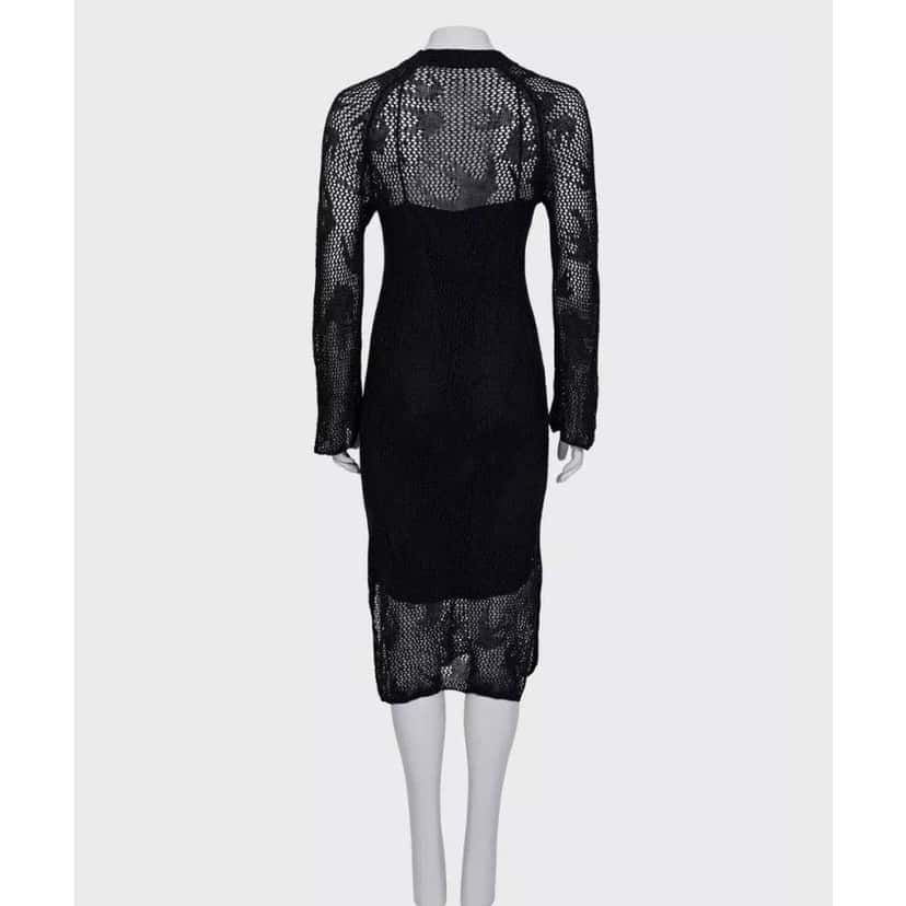 Alexander Mcqueen McQ Knitted Dress Black Linen Very good condition - Inside View