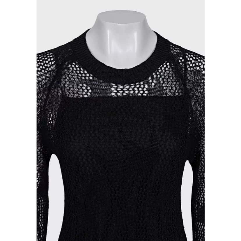 Alexander Mcqueen McQ Knitted Dress Black Linen Very good condition - Model View