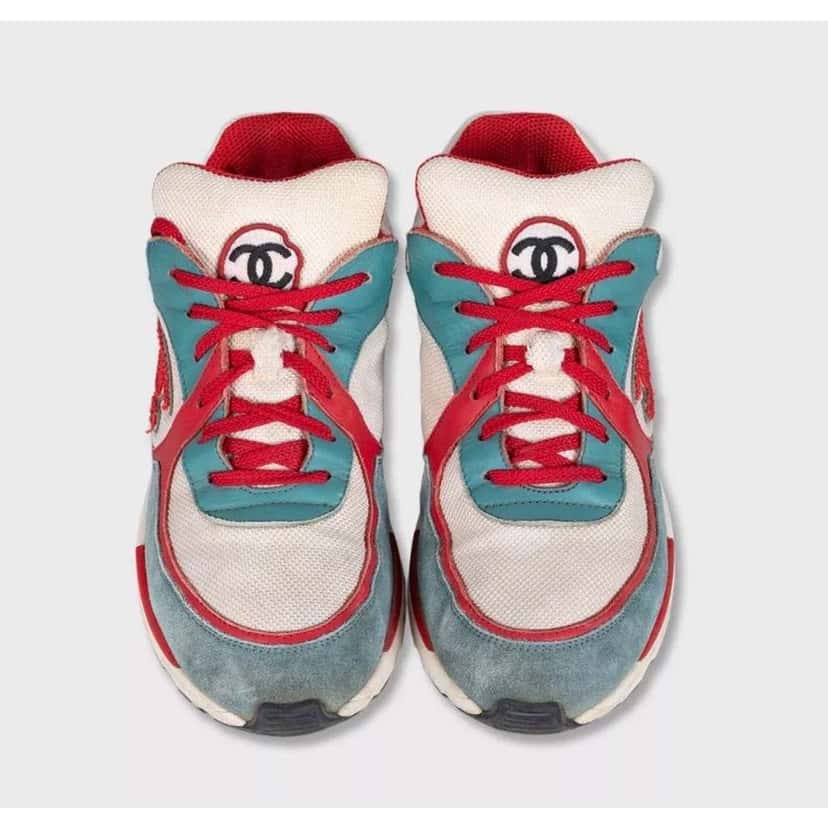 Chanel CC Logo Sneakers MultiColor Leather Very good condition - Back View