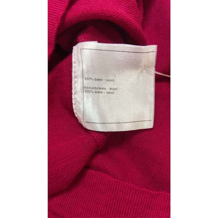 Chanel 2013 Crest Patch Sweater Tunic Red Cotton Very good condition - Box View