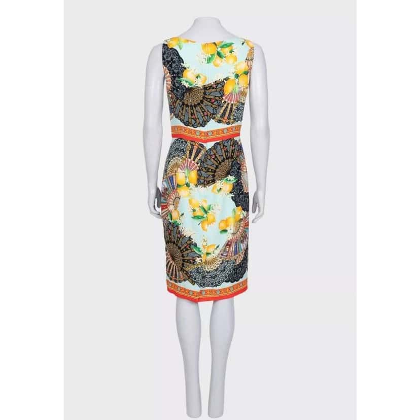 Dolce & Gabbana Dress Vibrant Print MultiColor Silk Very good condition - Inside View