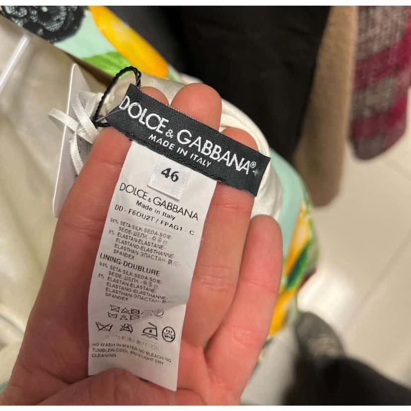 Dolce & Gabbana Dress Vibrant Print MultiColor Silk Very good condition - Box View