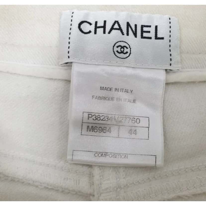 Chanel Camélias Print Jeans Black Cotton Good condition - Box View