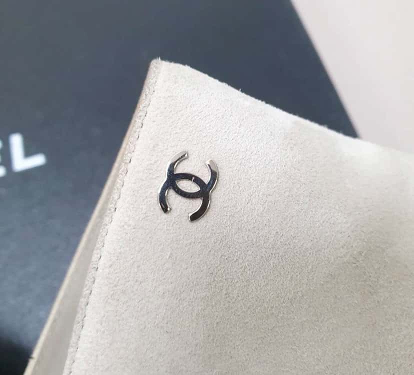 Chanel Lace Up Ankle Boots Booties Black Suede Very good condition - Inside View