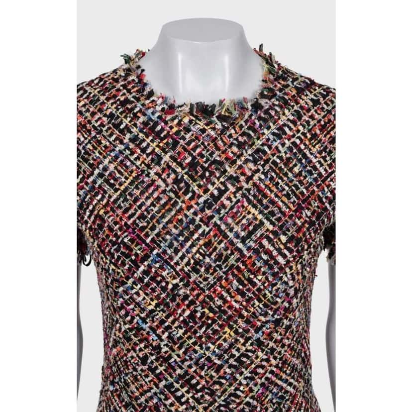 Alexander Mcqueen Fitted Dress Black Cotton Very good condition - Model View