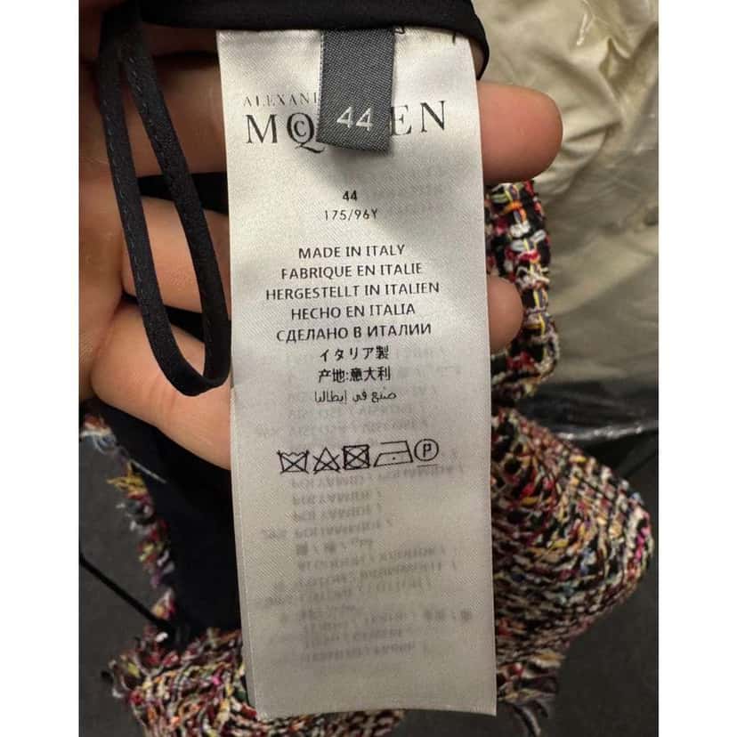 Alexander Mcqueen Fitted Dress Black Cotton Very good condition - Box View