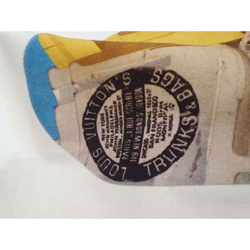 Louis Vuitton Logo Tee White Cotton Very good condition - Back View