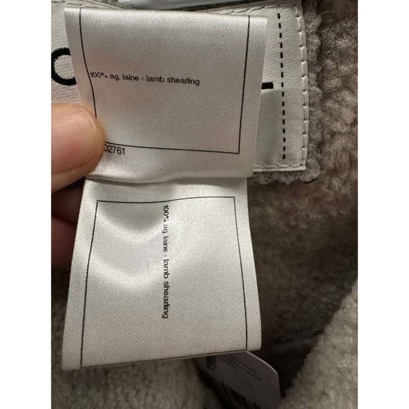 Chanel Lamb Double Breasted Coat Blue Shearling Very good condition - Box View