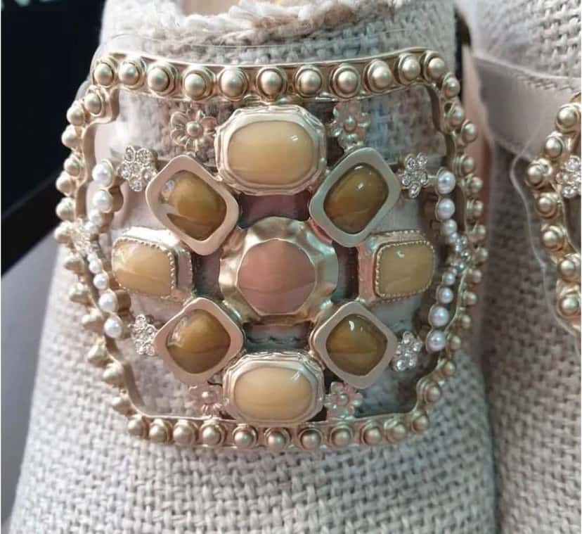 Chanel Shoe Platform Clog Jewel Hardware Black Leather Very good condition - Inside View