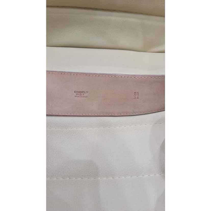 Chanel Belt CC Logo Pink Leather Very good condition - Inside View