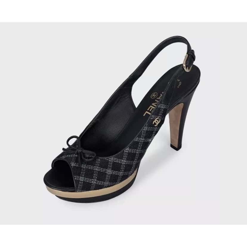 Chanel Slingbacks Black Leather Very good condition - Inside View