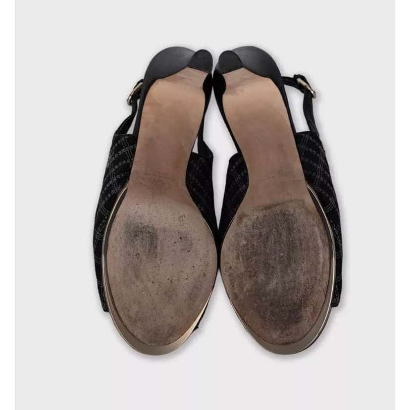 Chanel Slingbacks Black Leather Very good condition - Box View