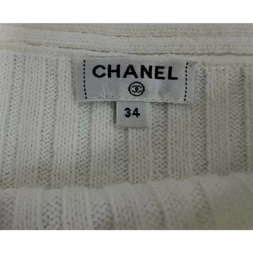 Chanel CC Logo Knited Dress Black Cotton Very good condition - Box View