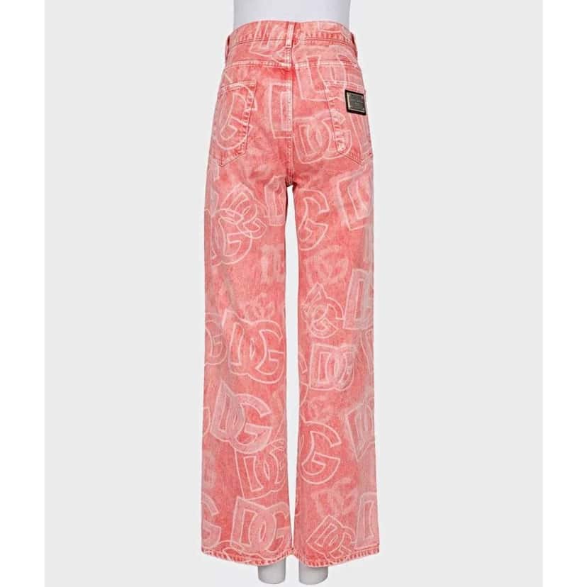 Dolce & Gabbana Printed Jeans | Pink Cotton Very good condition - Inside View