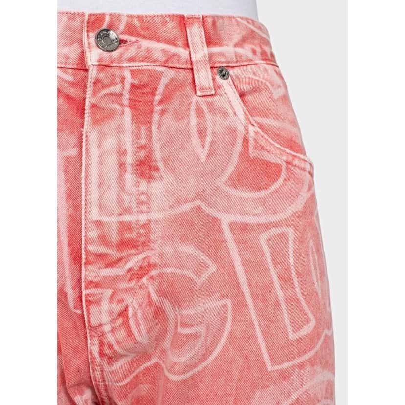 Dolce & Gabbana Printed Jeans | Pink Cotton Very good condition - Model View