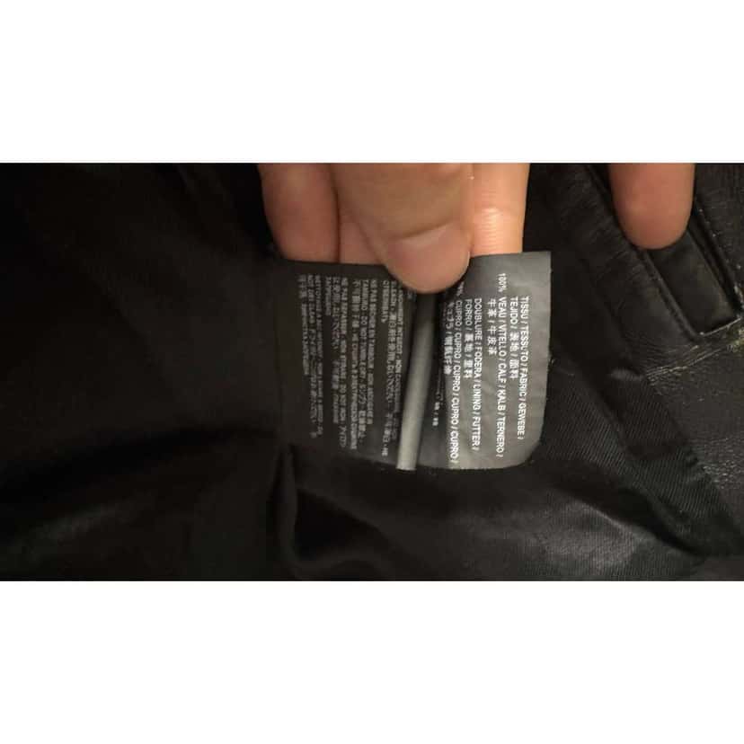 Saint Laurent Distressed Jacket Black Leather Very good condition - Box View