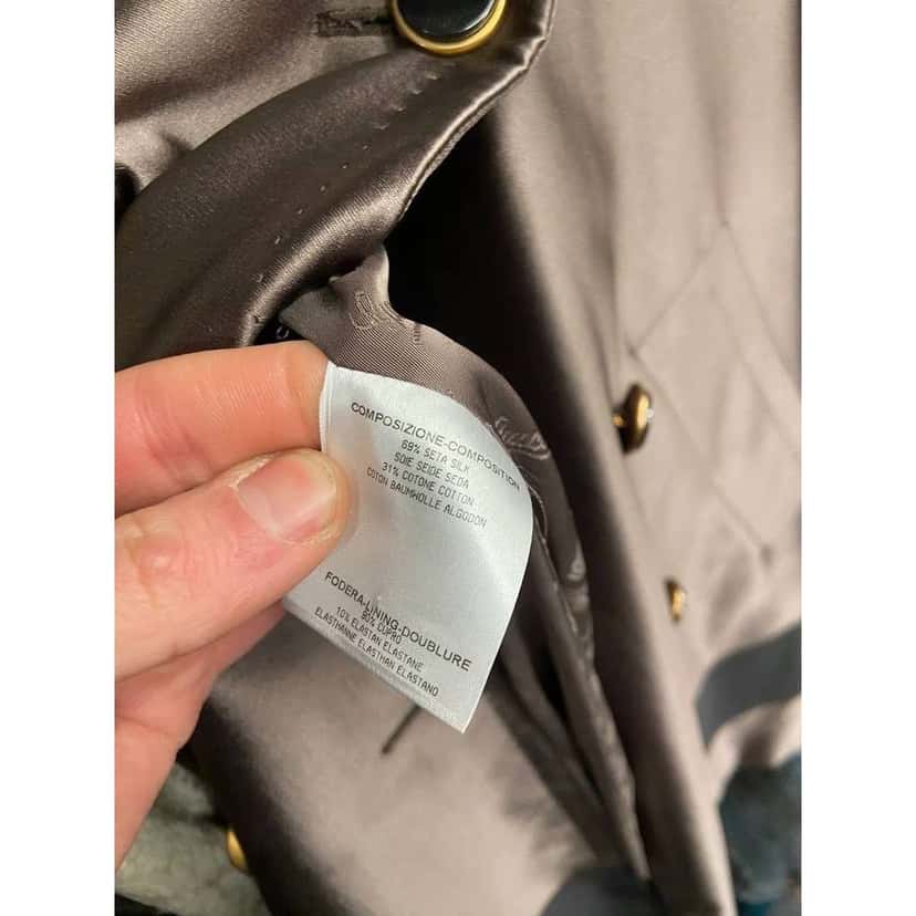 Gucci Double Breasted A Line Coat Black Cotton Very good condition - Box View