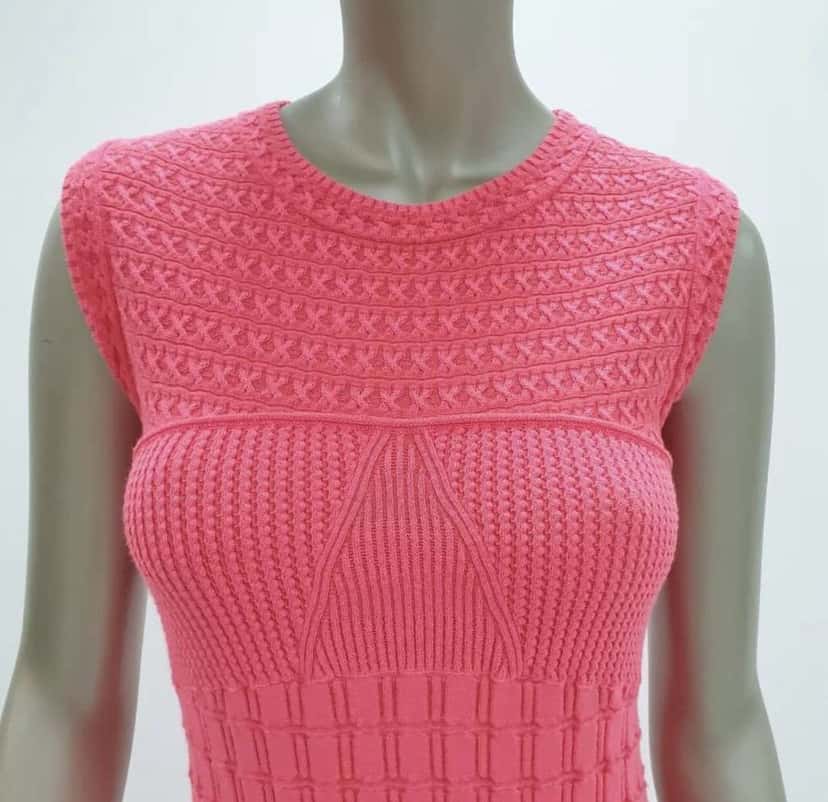 Chanel Dark Mini Dress Pink Cotton Very good condition - Back View