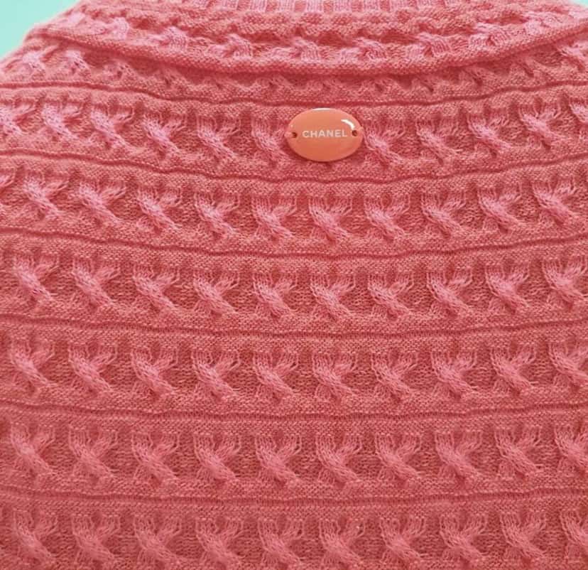 Chanel Dark Mini Dress Pink Cotton Very good condition - Model View