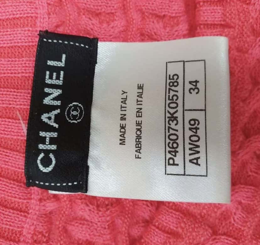 Chanel Dark Mini Dress Pink Cotton Very good condition - Box View