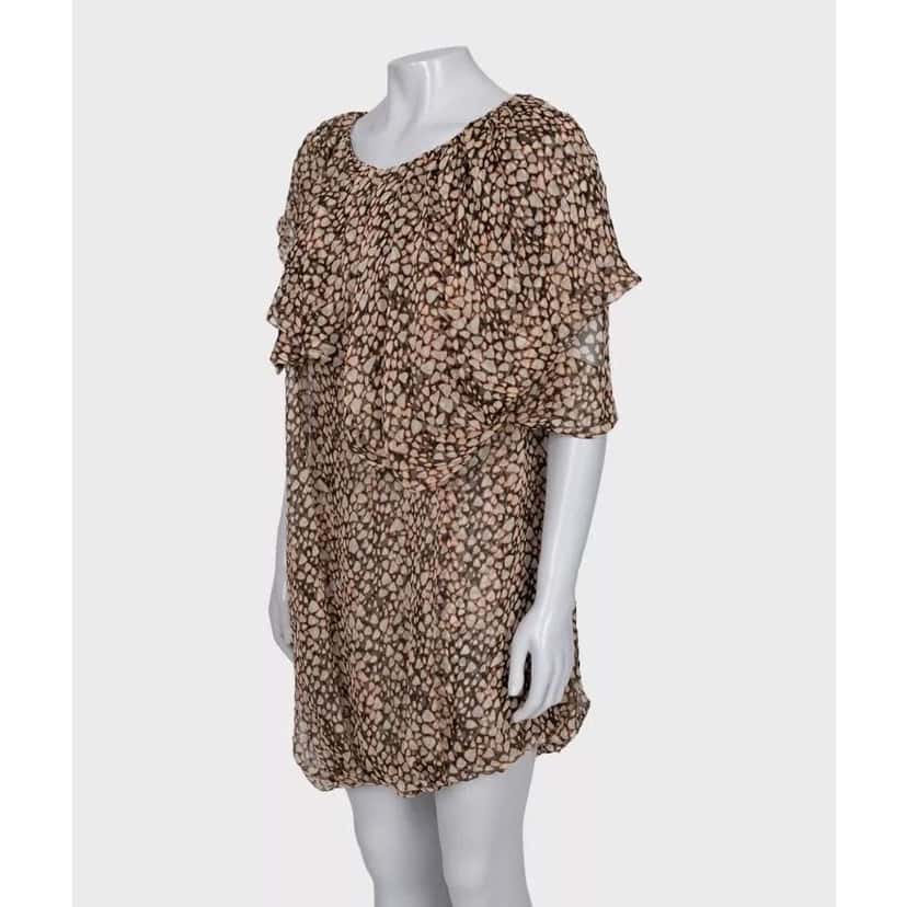 Saint Laurent Asymmetrical Animal Print Dress Black Silk Very good condition - Back View