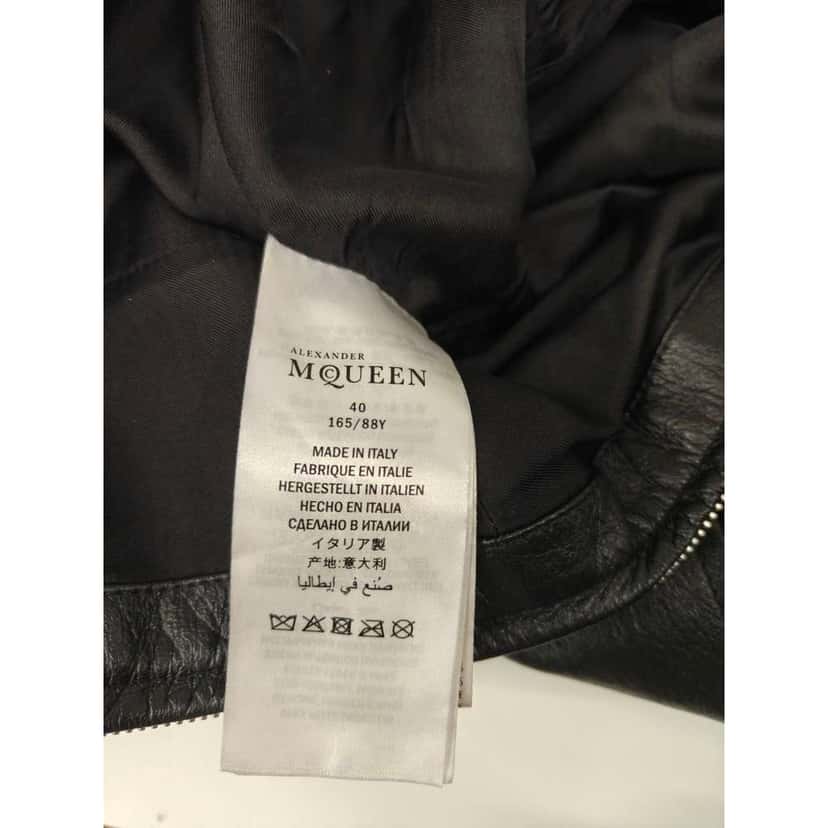 Alexander Mcqueen Asymmetric Dress IT Black Leather Very good condition - Box View