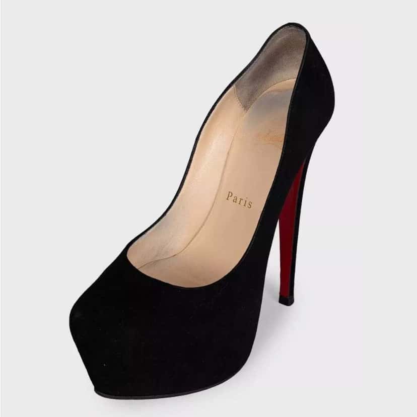 Christian Louboutin Platform Pumps Pre=owned Black Leather Very good condition - Inside View