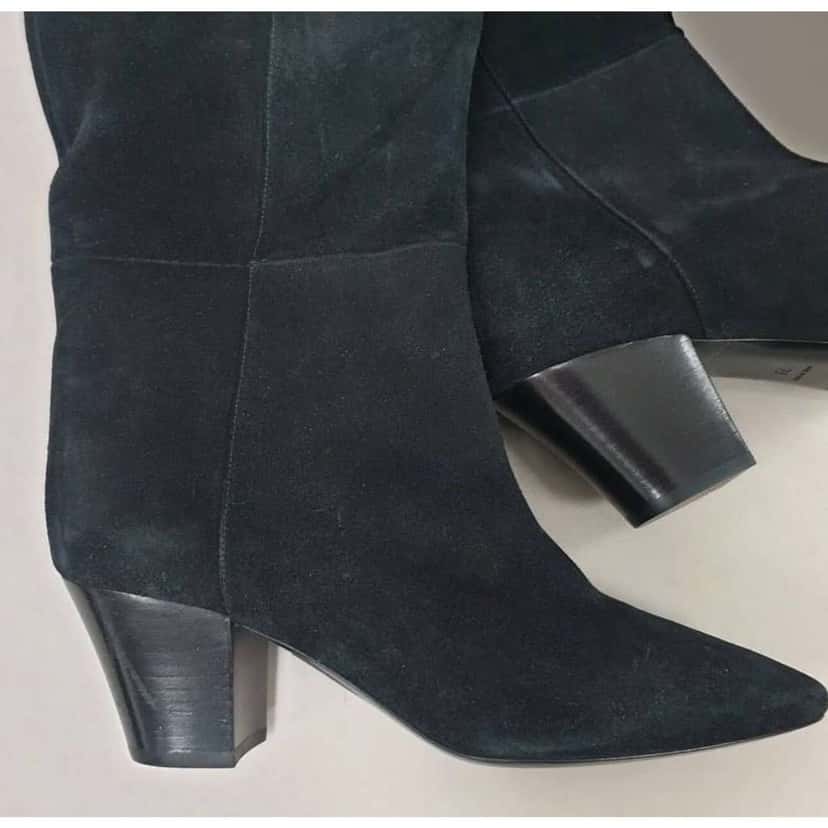 Saint Laurent Boots Black Suede Very good condition - Back View