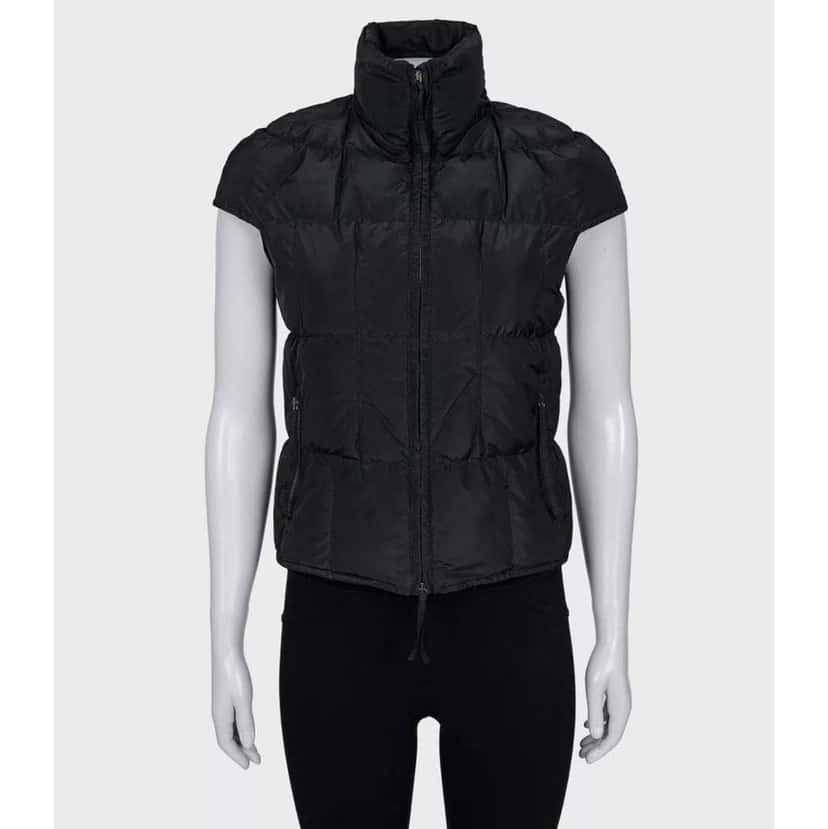 Saint Laurent Padded High Neck Vest Black Cotton Very good condition - Inside View