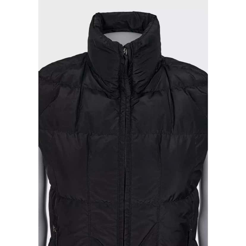 Saint Laurent Padded High Neck Vest Black Cotton Very good condition - Model View