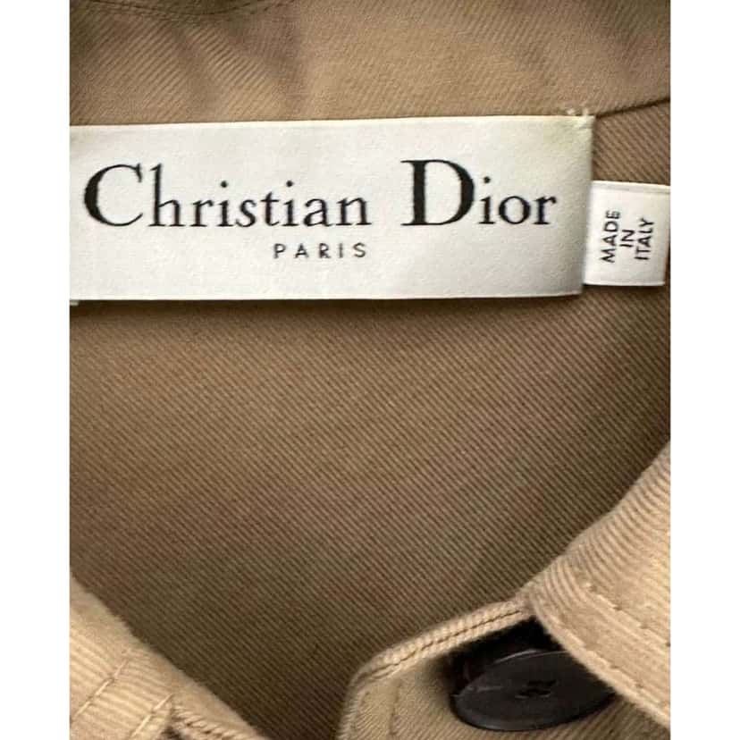 Dior Christian Caro Trench Jacket Beige Cotton Very good condition - Model View