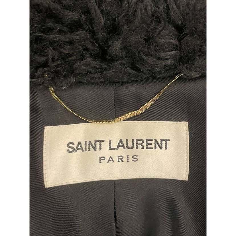 Saint Laurent Paris Faux Coat Black Very good condition - Box View