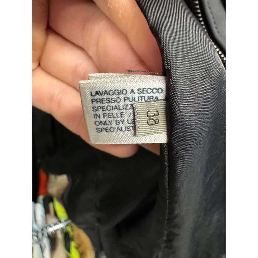 Bottega Veneta Jacket Black Leather Very good condition - Box View